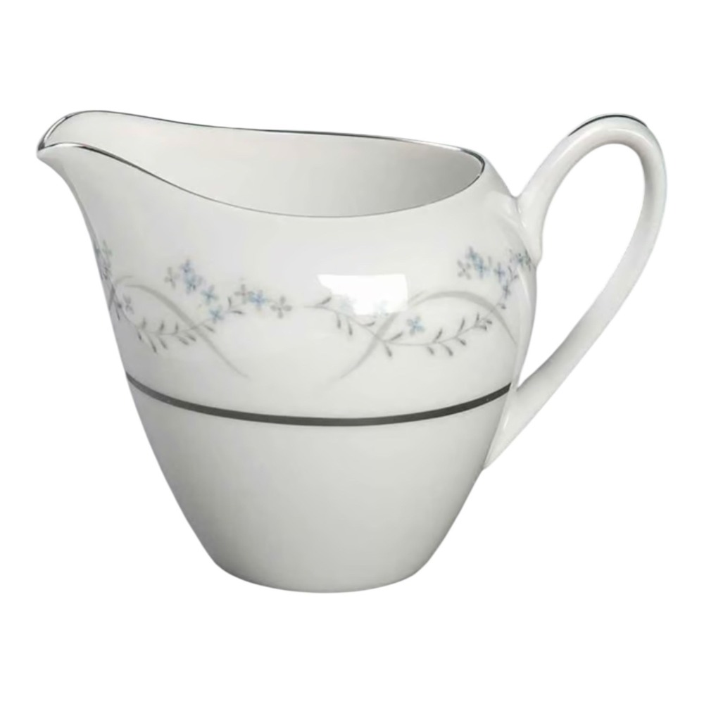 Counselor Fine China 1943 Symphony Japan Creamer Blue Silver Floral